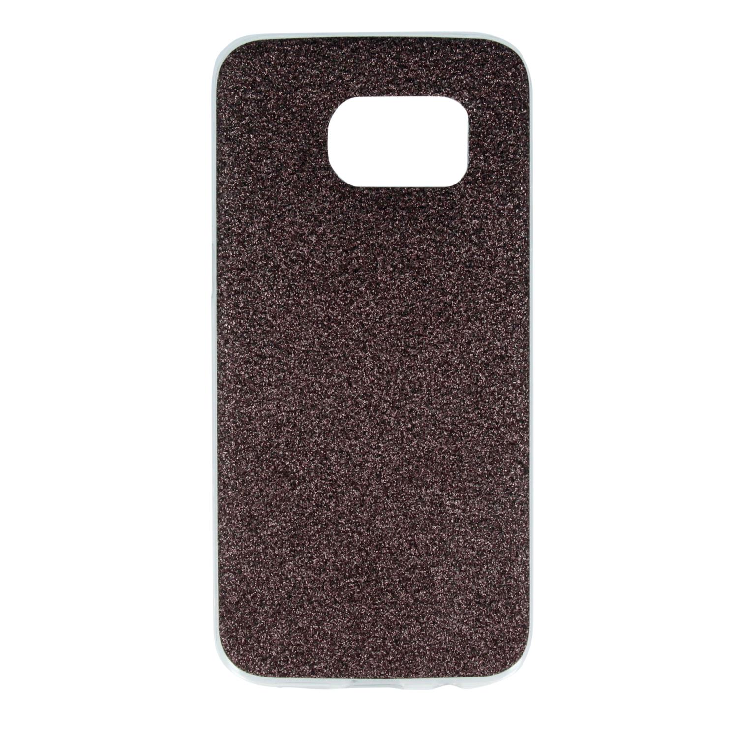 AREA Custodia cover per Samsung Galaxy S7 Edge Area Gummy nero glitter